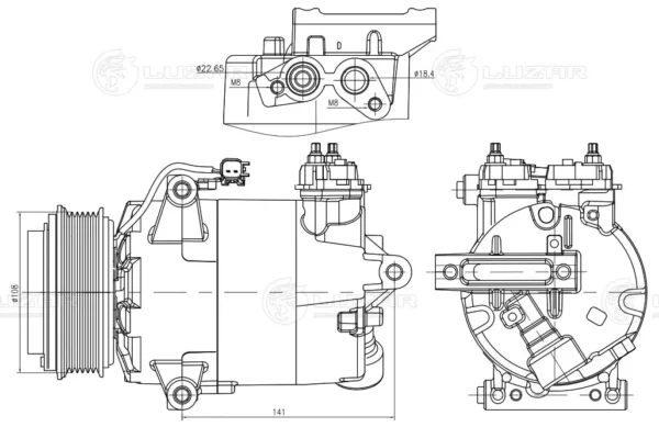 Компрессор кондиционера ST740606 — изображение 3